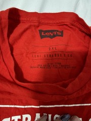 Levi’s Men’s Red Graphic Logo Print Crew Neck Short Sleeve Cotton Knit Tee 2XL