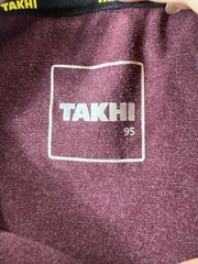 Takhi Shirt Mens Large Wine Red Long Sleeve Logo Tagless Stretch Tee Casual New