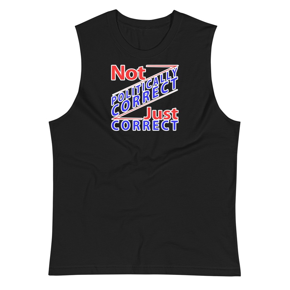 Anti Woke PC T-Shirt Politically Incorrect T-Shirt Free Speech Mens Muscle Shirt