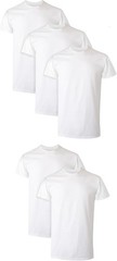 Hanes Men’s White Crewneck T-Shirt 5-Pack Undershirt Tee TAGLESS FreshIQ Comfort