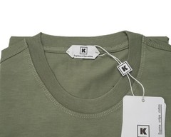Kired by Kiton NWT Green Supima Crepe Cotton Short Sleeve Slim T-Shirt L (52 IT)