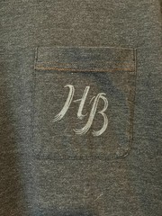 Men’s Howler Brothers Rodeo Ostrich Pocket T-Shirt Heathered Grey Sz Large
