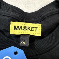MARKET Men’s Black T-Shirt Size XL Graphic Logo Short Sleeve Crew Neck Tee NWT