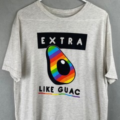 Mad Engine Extra Like Guac Avocado Rainbow Foodie Humor LGBTQ+ T Shirt Mens XL