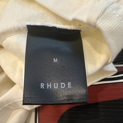 RHUDE Fumar S1 Tee Men’s M White Black Red Cotton Graphic Logo Crew Neck