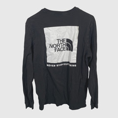 The North Face Long Sleeve T Shirt Mens Medium Crewneck Black Box Graphic Logo