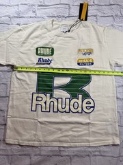 Rhude Roadway Racing Vintage White S/S T-Shirt Oversized Medium *New with Tags*