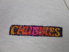 Chubbies Tank Top Shirt Mens Medium White Heather Neon Windsurf Graphic Retro