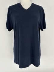 Old Navy Solid Navy Blue V-Neck Neck Short Sleeve T-Shirt Men’s Size Medium