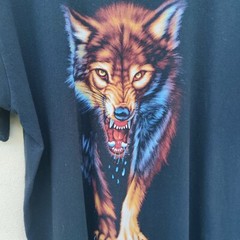 Vintage Growling Brown Wolf Great Wolf Lodge T Shirt