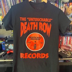Death Row Records Men’s Black/Red Graphic Logo T-Shirt Crew Neck Short Sleeve S