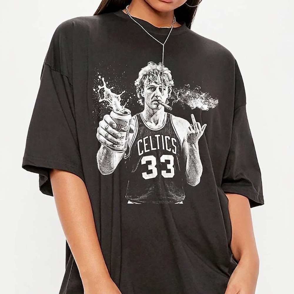 Vintage Funny Larry Bird Smokin’ Beer Shirt, Gift For Women and Man Unisex T-Shi