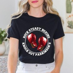 Martial Arts Boxing Gym Knock Out Parkinsons Fighter Red Gloves T-Shirt