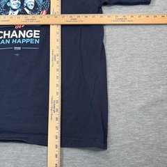 Bayside T-Shirt Men XL Blue Graphic Short Sleeve Barack Obama 2008 Change Electi