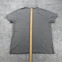 Hugo Boss Shirt Men Large Gray Short Sleeve Logo Grid Spellout Crewneck Tee Y2K