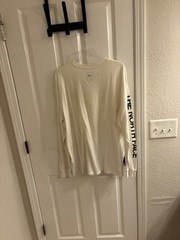 Men’s Northface Long Sleeve T-shirt White Size XL 100% Cotton