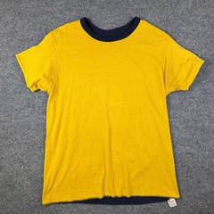 Vintage Champion Double Face T Shirt Mens L Reversible Phys Ed Made in USA 80s
