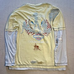 The Great Wall of China Men’s Long Sleeve Cotton T Shirt Used Vintage Good XXXL