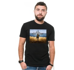 Ukraine Stamp T-shirt Ukrainian soldier vs Russian Warship Tee Support Ukraine T
