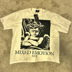Mixed Emotion XIX Logo Graphic Print Cotton Crew Neck Short Sleeve T-Shirt L