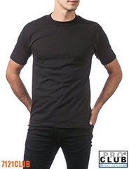 3 PACK PRO CLUB COMFORT T SHIRTS MENS STANDARD CREWNECK SHORT SLEEVE BLACK S-7XL