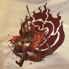 Rooster Teeth RWBY Official Licensed T-Shirt White Anime Size Med Lootcrate 2017
