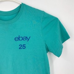 eBay Mens Shirt Large Green Blue Short Sleeve Crew Neck 25th Anniversary
