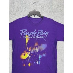 The Prince Estate Shirt Adult Medium M Purple Rain Tee Short Sleeve Cotton Mens