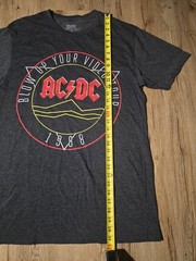 AC/DC Blow Up Your Video Tour 1988 Graphic Band T Shirt Mens LT Gray Rock Tee