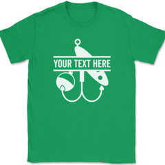 Fishing Your Text Here Custom T-Shirt Personalized Group Trip Tee