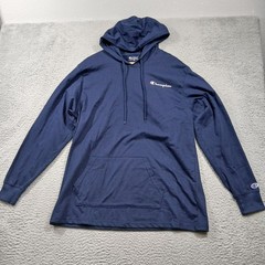 Champion Hoodie Men’s L Navy Pullover Lightweight Athletic Logo