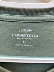 J Crew Men’s XL Green Garment Dyed Relaxed Fit T-Shirt Tee NWT