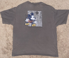VINTAGE Disney Store Mickey Mouse Cartoon T-Shirt XL Gray Classic Movie TV
