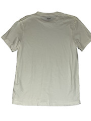 J Crew Slim Sueded Cotton T Shirt Mens Medium Ivory Short Sleeve Crewneck Tee