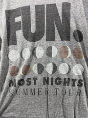 fun Band Most Nights Summer Tour T Shirt M Heather Grey Moon Phase Graphic Tee