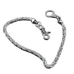 Heavy Stainless Steel Skull Curban Wallet Chain Motorcycle Biker Pants key ch…