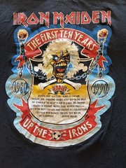 Iron Maiden First 10 Years Shirt. Vintage 1990. Up The Irons!