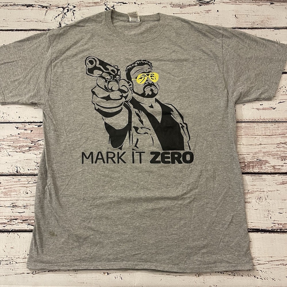 Vintage The Big Lebowski Walter Sobchak Mark It Zero Movie Promo Size XL Gray