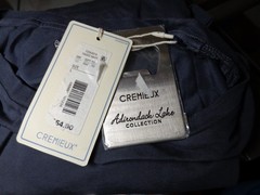 Cremieux T Shirt Men’s L Blue Long Sleeve Graphic Double Sided New With Tags