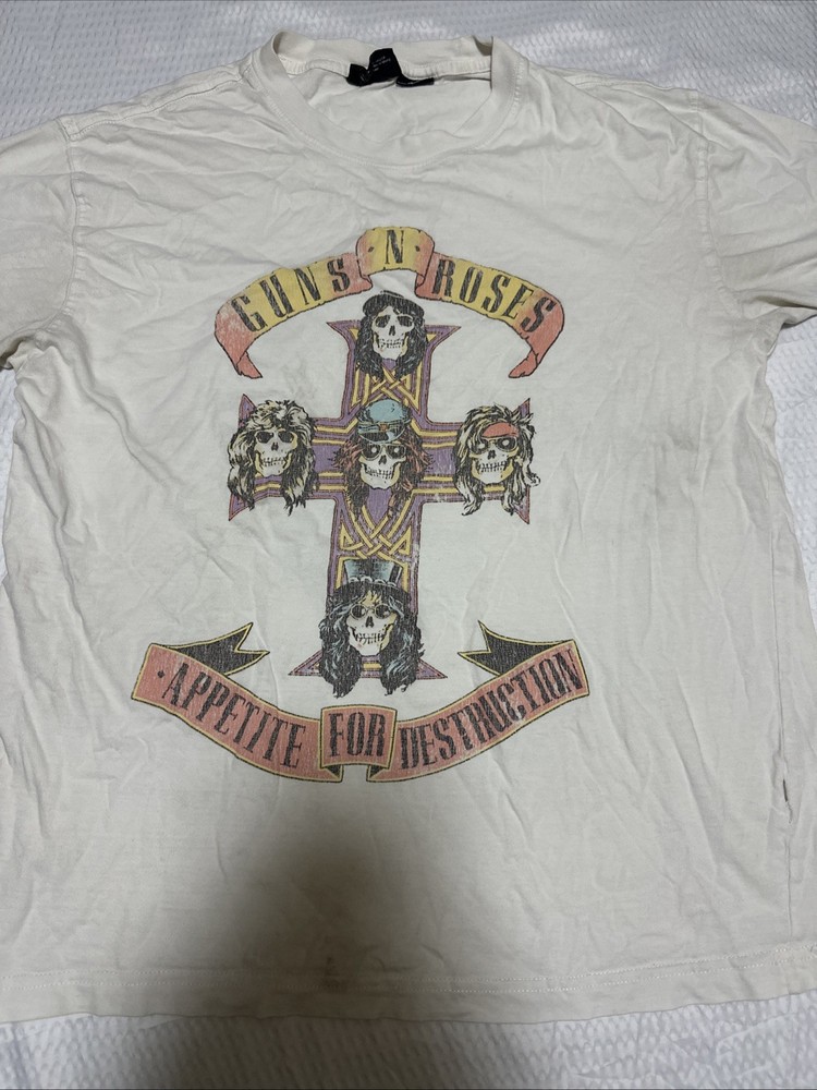 Guns N Roses White Small T-shirt