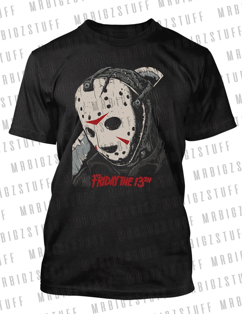Mens Halloween Night Horror Tee Shirt Jason Graphic Movie Classic T Big Tall