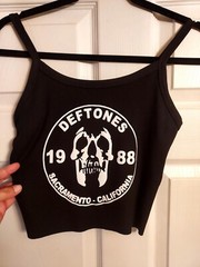 Deftones 1988 Sacramento California crop top deftones tank top Ribbed