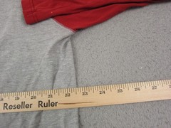 Vintage Buckle Shirt Adult Large Gray Red USA Made Baseball Raglan Single Stitch