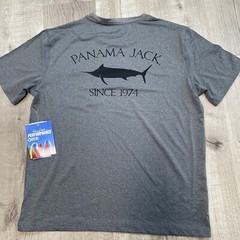 Panama Jack Shirt Men’s M Gray Short Sleeve Performance Outdoor UPF35 Fishing