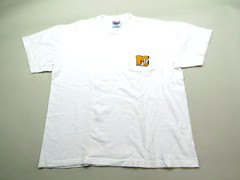VTG MTV Music Television T-Shirt Men Large 42-44 Plug In Y2K 90s Pocket Tee Rare