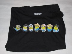 BTS x Despicable Me 4 Minions Group Shirt Black Adult XXL NEW!