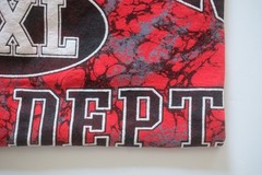 FRUIT OF THE LOOM VTG SNAP ON TOOL RACING USA AOP ALL OVER PRINT T SHIRT SZ L