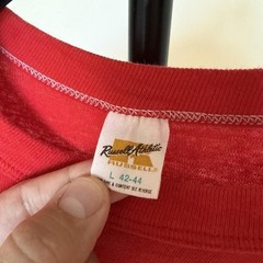 Vintage Russell 60’s 70’s T-shirts M/L Red Blank Single Stitch Bundle Lot 2 Tees