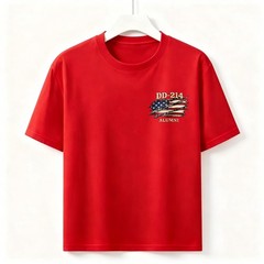 Two Sided DD-214 Alumni Vintage Graphic Tee American Flag Veteran Cotton T-Shirt