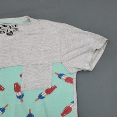 Knocker Bocker Shirt Mens Medium M Short Sleeve Vintage Popsicle Print Blue *
